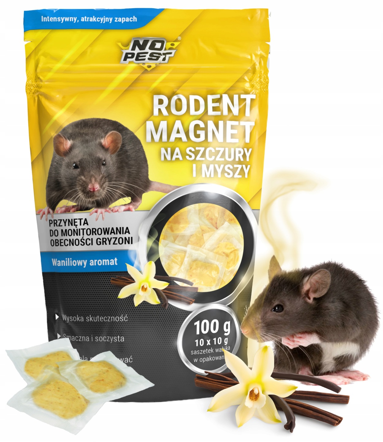 No Pest® Wabik na kuny, myszy, szczury . Przynęta, zanęta do chwytacza, pułapki, łapki 100g.