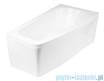 Besco Luna 150x80cm wanna asymetryczna prawa + obudowa + syfon