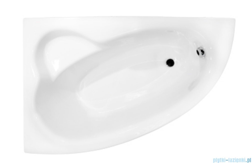 Besco Natalia 150x100cm wanna asymetryczna lewa + obudowa + syfon #WAN-150-NL/OAN-150-NL/19975