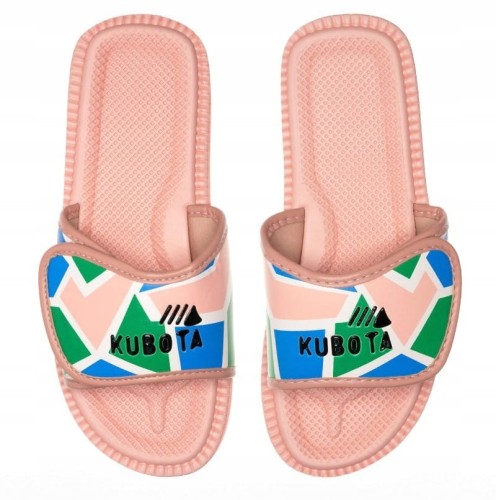 Klapki Kubota Rzep Różowe 90s