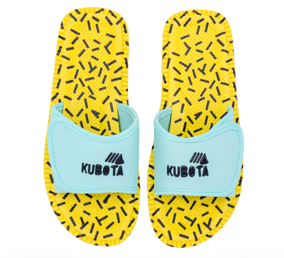 Klapki damskie Kubota Rzep Vintage Żółty