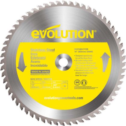 Evolution Piła widiowa TCT do cięcia stali nierdzewnej 355mm 90z EVO-355-90-SN