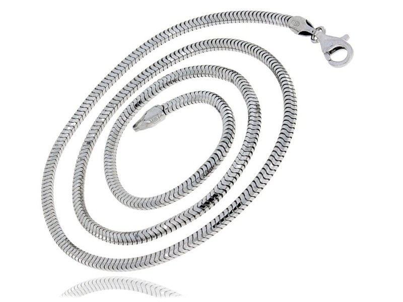 Gruby srebrny łańcuszek żmijka linka snake 55 cm srebro 925 ML123 ML123
