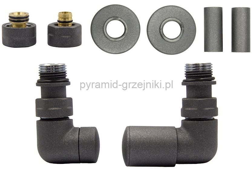 Varioterm Zawór regulacyjny Vision All in One - grafit alu-pex - PEX 16mm prawy AVIR05P(PEX)