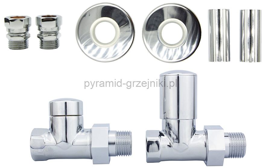 Varioterm Zawory regulacyjne proste SWING All in One - chrom miedziana - CU 15 mm AZIS02/FP(Cu)