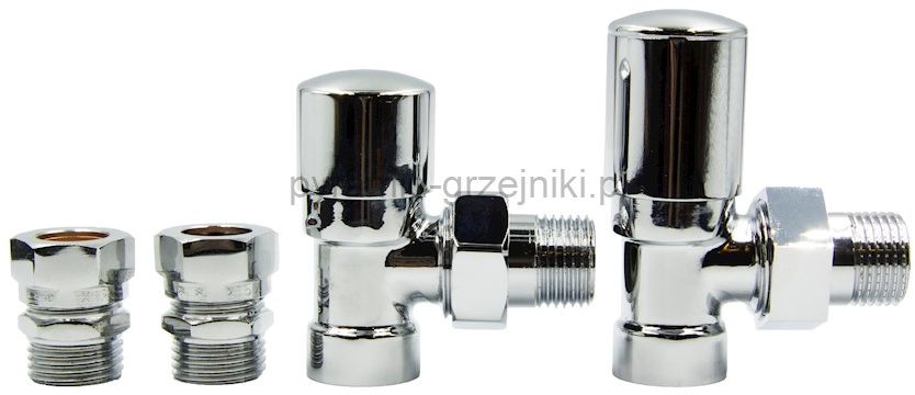 Varioterm Zawory regulacyjne kątowe SWING ze złączką PEX/CU - chrom miedziana - CU 15 mm ZIS02/FK(Cu)