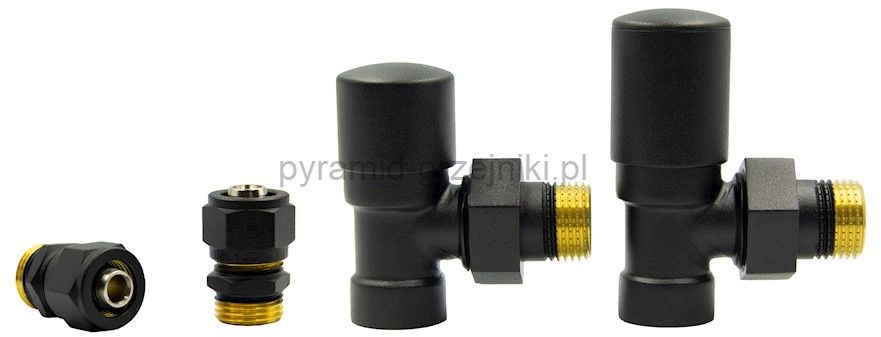 Varioterm Zawory regulacyjne kątowe SWING ze złączką PEX/CU - czarny str. alu-pex - PEX 16 mm ZIS14/FK(Pex)