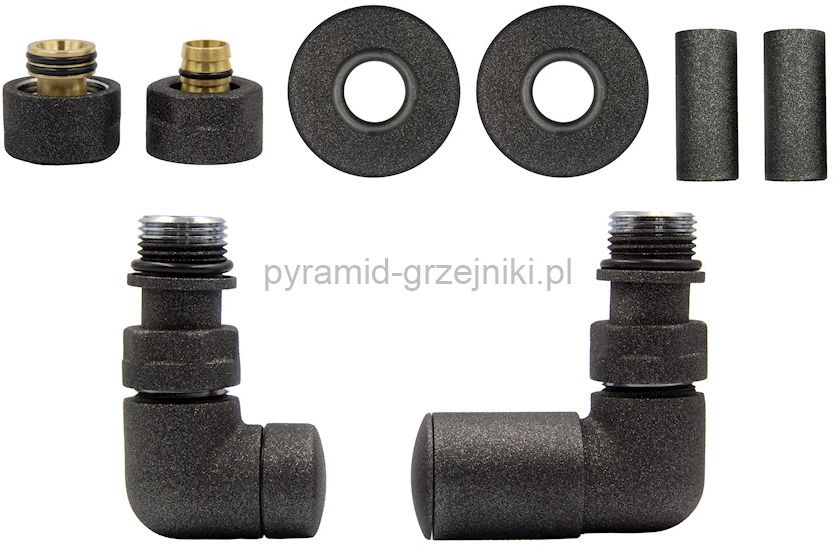 Varioterm Zawór regulacyjny Vision All in One - antracyt alu-pex - PEX 16mm prawy AVIR15P(PEX)