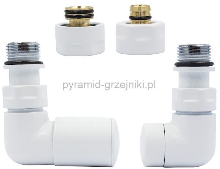 Varioterm Zawór regulacyjny Vision ze złączką PEX/CU - biały alu-pex - PEX 16mm lewy VIR06L(PEX)