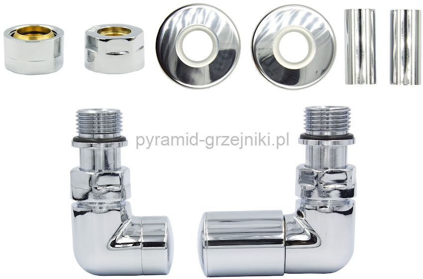 Varioterm Zawór regulacyjny Vision All in One - chrom alu-pex - PEX 16mm prawy AVIR02P(PEX)