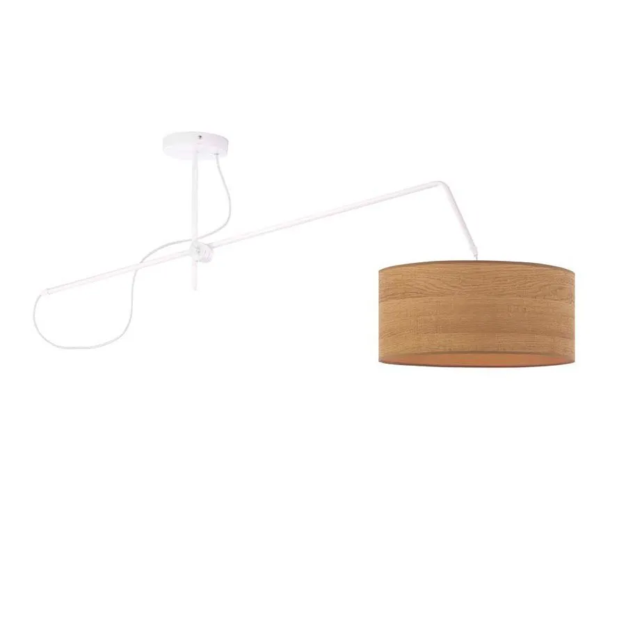 Okrągła lampa wisząca fornirowa loft B3-M53