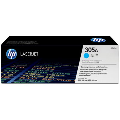 HEWLETT-PACKARD Toner HP CE411A (oryginał HP305A HP 305A; 2 200 stron; niebieski) CE411A