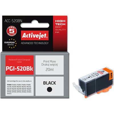 ActiveJet ACC-520Bk Zamiennik Canon PGI-520Bk ACC-520Bk Zamiennik Canon PGI-520Bk