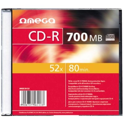 Omega CD-R 700MB 52x Slim CASE*1 [56113] OMS1