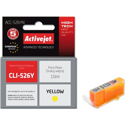 ActiveJet ACC-526Y Zamiennik Canon CLI-526Y