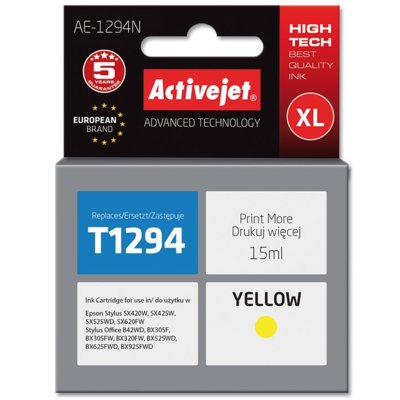ActiveJet Tusz AE-1294N (do drukarki Epson, zamiennik T1294 supreme 15ml yellow) EXPACJAEP0206