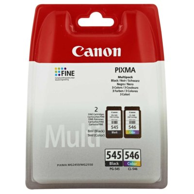 Canon Tusz Canon zestaw PG-545/CL-546=PG545/CL546=8287B005, zawiera czarny i kolor, PG-545+CL-545 EXPCANACA0169