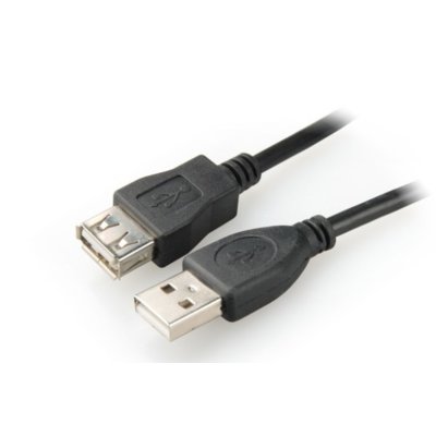 Natec męskie - żeńskie kabel, Kabel USB 2.0,1.8 m, czarny, blister 8nka-0358