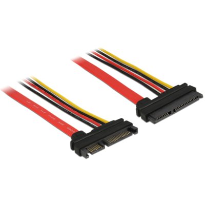 Delock PRZEDŁUŻACZ KABLA SATA 7-PIN + ZASILANIE 15-PIN męskie - żeńskie - 84362