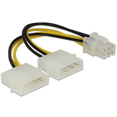 Delock KABEL ROZDZ. ZASIL 2XHDD/1XPCI EXPR. 6PIN(82315)