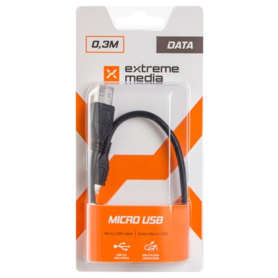 Natec kabel Kabel USB 2.0 AM-MBM5P 0.3 m, czarny, blister NKA-0426