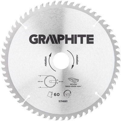 Graphite Piła tarczowa 216x30mm 60 zębów widia (57H681)