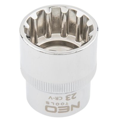 NEO-TOOLS nasadka spline, dwunastokątna, 1/2'', 23mm, , 08-595