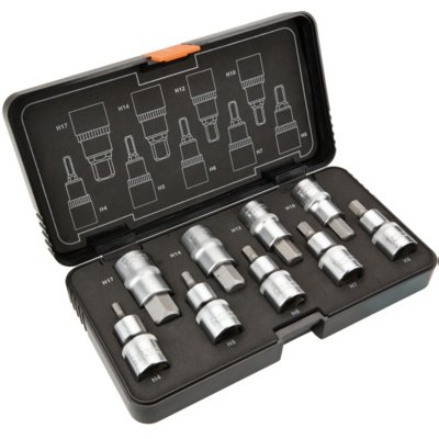 NEO-TOOLS Zestaw bitów na nasadce 9 szt. 1/2" 55mm 08-705