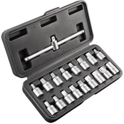 NEO Klucze do spustu oleju 3/8, zestaw 18 szt. 11-235