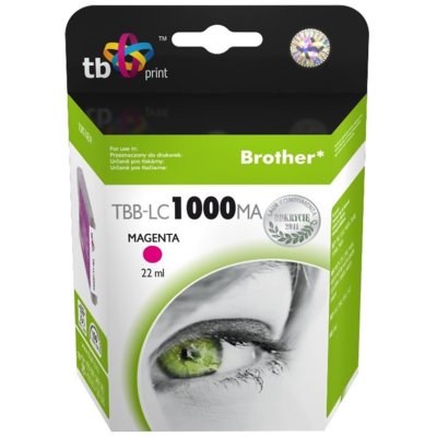 Tusz TB PRINT do Brother LC-1000MA Purpurowy  22 ml TBB-LC1000MA