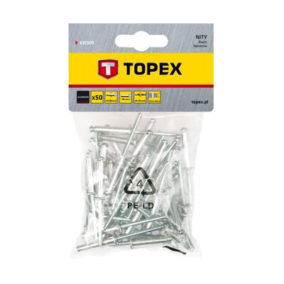 Topex Nity aluminiowe 4,8 x 28mm, 50 sztuk, , 43E509