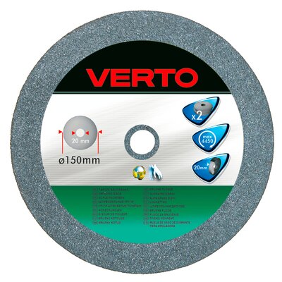 Verto Tarcza do szlifowania 61H605 150 x 20 x 20 mm do metalu 2 sztuki)
