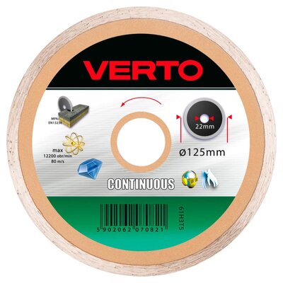 Verto Tarcza diamentowa 125mm, pełna, , 61H2P5