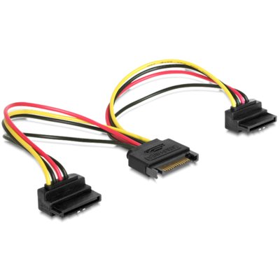 Delock Kabel do dysku Zasilający SATA M -2x SATA F , 0.15 m 60128