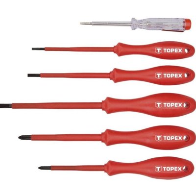 Topex Wkrętaki 1000V, zestaw 6 szt. TOP-39D673