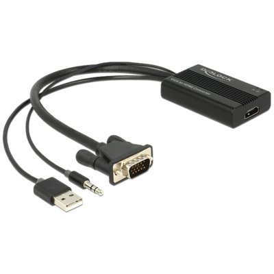 Delock Adapter VGA/USB/3.5 mm audio - HDMI