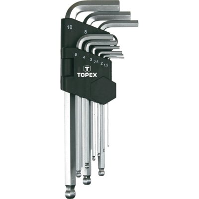 Topex Klucze imbus hex z kulką 35D957 9 szt.