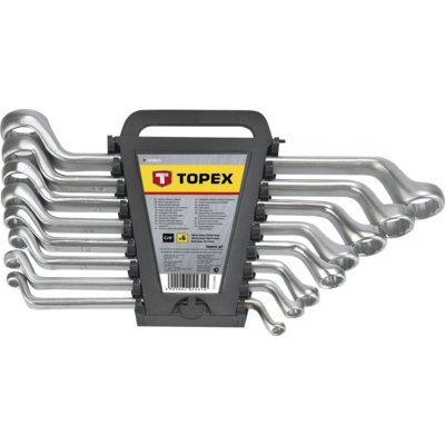 Topex Klucze oczkowy odgięte 35D855 komplet 6szt. (6-17 mm)