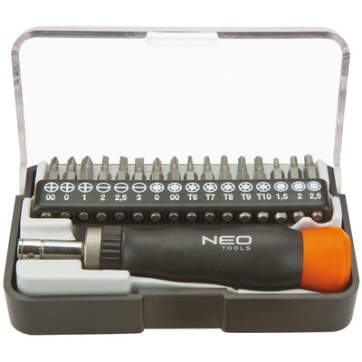 NEO TOOLS KOŃCÓWKI WKRĘTAKOWE PRECYZYJNE Z UCHWYTEM, ZESTAW 17 SZT.,04-228