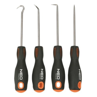 NEO-TOOLS Komplet narzędzi hakowych 140mm w zestawie 4 sztuki 04-230