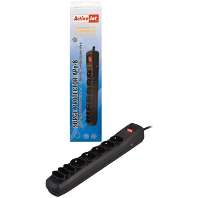 ActiveJet Listwa zasilająca Active Jet APN8g 1.5m czarna APN-8g/1,5m-BK