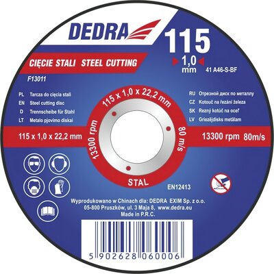 Dedra Tarcza do cięcia stali F13023