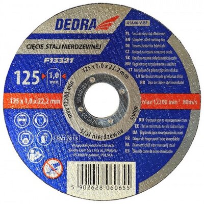 Dedra Tarcza do cięcia stali nierdzewnej F13321