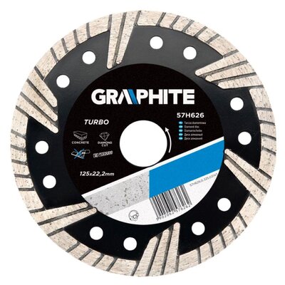 Graphite tarcza tnąca Turbo 125x22mm 57H626