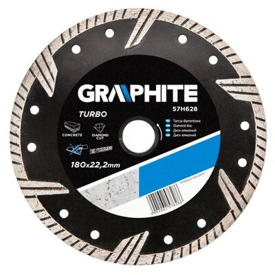 Graphite tarcza tnąca Turbo 180x22mm 57H628