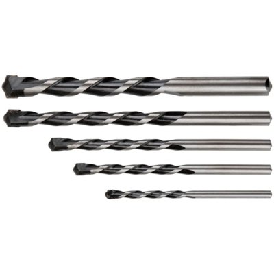 Graphite Wiertła do betonu 4-10 mm końcówka motylkowa zestaw 5 sztuk)