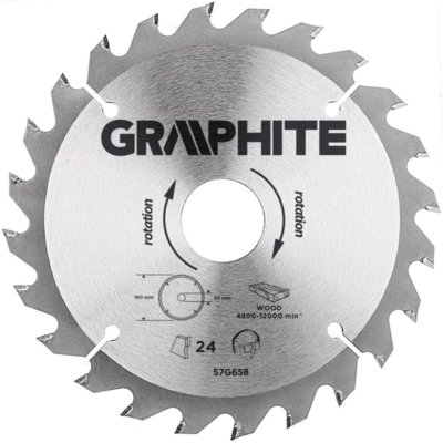 Graphite Tarcza do pilarki, widiowa, 160 x 30 mm, 24 zęby TOP-57H658