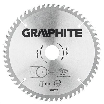 Graphite tarcza do drewna 200mm 60 zębów widia 57H678