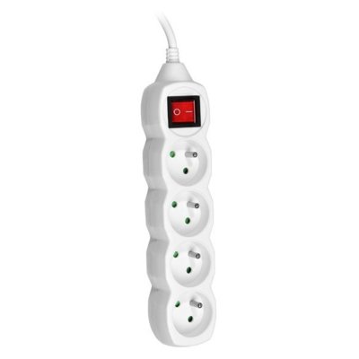 Tracer Listwa zasilająca Przedłużacz Power Cord3 m 4 biały - T (TRALIS44616)