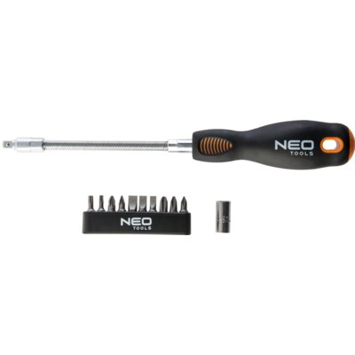 NEO-TOOLS wkrętak giętki z końcówkami 04-212